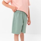 Костюм детский (футболка, шорты) MINAKU цвет бежевый/ олива, рост 98 см - Фото 5