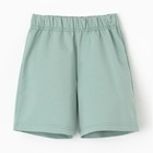 Костюм детский (футболка, шорты) MINAKU, бежевый/олива, рост 134 см - Фото 11