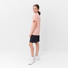 Костюм детский (футболка, шорты) MINAKU, бежевый/графит, рост 140 см 9549422