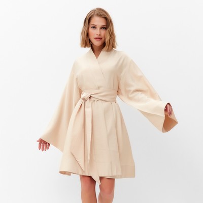 Платье мини женское MINAKU: Enjoy, бежевое, размер 42-44