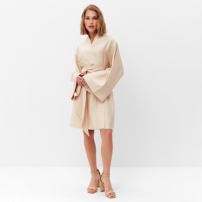 Платье мини женское MINAKU: Enjoy, бежевое, размер 46-48