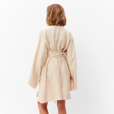 Платье мини женское MINAKU: Enjoy, бежевое, размер 46-48