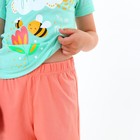 Комплект (футболка/шорты) для девочки, цвет зеленый/коралл, рост 128-134 см - Фото 5