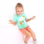 Комплект (футболка/шорты) для девочки, цвет зеленый/коралл, рост 128-134 см - Фото 6