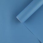 Плёнка для цветов упаковочная пудровая «Синий», 50 мкм, 0.5 х 10 м - фото 8553394