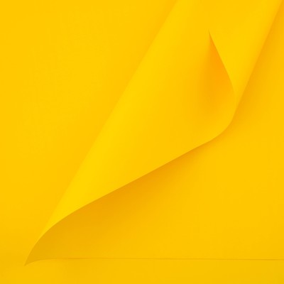 Плёнка для цветов упаковочная пудровая «Ярко-жёлтый», 50 мкм, 0.5 х 10 м