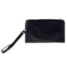 Клатч-кошелек "Корри" 2 отдела на молнии, наружный карман, ручка, длинный ремень, черный - Фото 3
