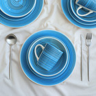 Набор керамической посуды Elrington «Аэрограф. Морской вечер», 16 предметов - фото 4383722