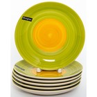 Набор тарелок Elrington «Аэрограф. Зелёный луг», 19 см, 6 шт - фото 303096333
