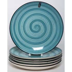 Набор тарелок Elrington «Аэрограф. Мятный бриз», 27 см, 6 шт