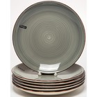 Набор тарелок Elrington «Аэрограф. Светлый графит», 27 см, 6 шт - фото 305892496