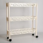 Этажерка напольная 3-х секционная BranQ Prima, на колёсиках, МИКС - Фото 8