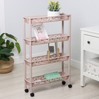 Этажерка напольная 4-х секционная BranQ Prima, на колёсиках, МИКС - Фото 2