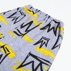 Ползунки детские, цвет серый/короны, рост 68 см - фото 24534302