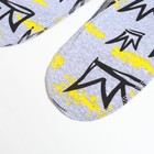 Ползунки детские, цвет серый/короны, рост 68 см - фото 24534303