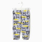 Штанишки детские, цвет серый/короны, рост 74 см - фото 24413428