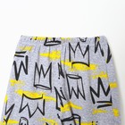 Штанишки детские, цвет серый/короны, рост 74 см - фото 24413431