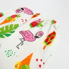 Ползунки детские, цвет белый/фламинго, рост 68 см - фото 59352265