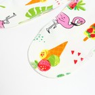 Ползунки детские, цвет белый/фламинго, рост 68 см - фото 59352266