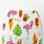 Ползунки детские, цвет белый/фламинго, рост 68 см - фото 59352267