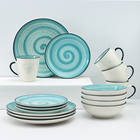 Набор керамической посуды Elrington «Аэрограф. Мятный бриз», 16 предметов - фото 2195112