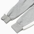 Костюм детский (толстовка/брюки), цвет серый, рост 98-104 см - фото 28200432