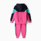 Костюм для девочки (толстовка/брюки), цвет фуксия, рост 98-104см - фото 22840279