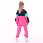 Костюм для девочки (толстовка/брюки), цвет фуксия, рост 98-104см - фото 22333717