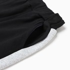 Костюм детский (толстовка/брюки), цвет чёрный, рост 86-92см - фото 22333746