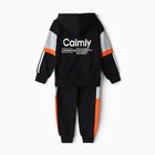 Костюм детский (толстовка/брюки), цвет чёрный, рост 98-104 см - фото 24720092