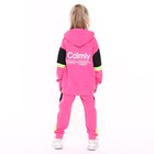 Костюм для девочки (толстовка/брюки), цвет розовый, рост 104-110см - Фото 4