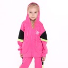 Костюм для девочки (толстовка/брюки), цвет розовый, рост 86-92см - фото 22333781