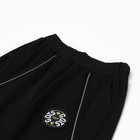 Костюм детский (толстовка/брюки), цвет чёрный, рост 104-110см - фото 25389279