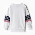 Свитшот для девочки, цвет белый, рост 122-128 см - фото 22840357