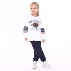 Свитшот для девочки, цвет белый, рост 122-128 см - фото 22334104