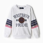 Свитшот для девочки, цвет белый, рост 122-128 см - фото 22840353