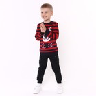 Свитшот для мальчика, цвет красный, рост 128см - фото 31843940