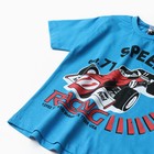 Комплект (футболка/шорты) для мальчика, цвет синий, рост 116 см - фото 27421105