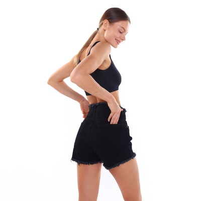 Шорты джинсовые, чёрные, размер 40 (34)