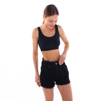 Шорты джинсовые, чёрные, размер 40 (34)