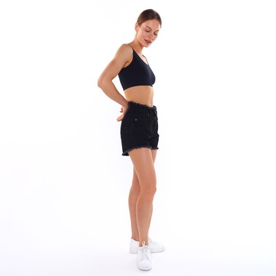 Шорты джинсовые, чёрные, размер 40 (34)