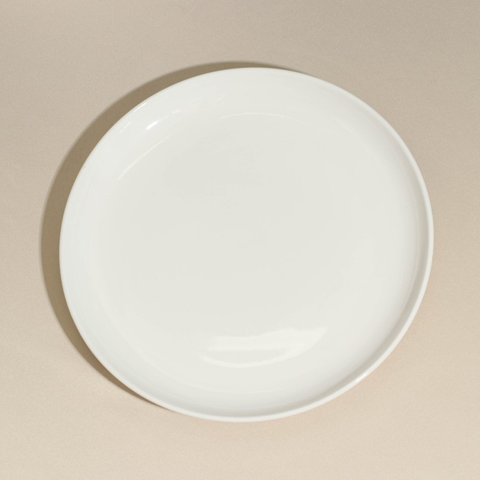 Тарелка фарфоровая «Универсальный», d=21 см, белая - Фото 1
