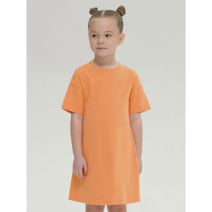 Платье для девочек, рост 104 см, цвет оранжевый - Фото 1
