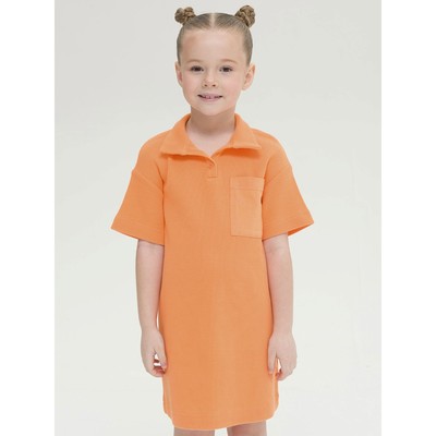 Платье для девочек, рост 104 см, цвет оранжевый
