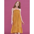 Платье для девочек, рост 122 см, цвет янтарный - Фото 1