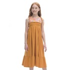 Платье для девочек, рост 122 см, цвет янтарный - Фото 3