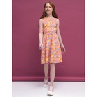 Платье для девочек, рост 128 см, цвет персиковый - фото 109951256