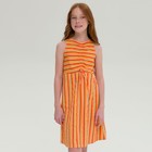 Платье для девочек, рост 140 см, цвет оранжевый - фото 109951364