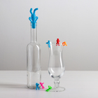 Набор для вина: пробка для бутылки, 6 маркеров для бокалов, цвета МИКС - Фото 2