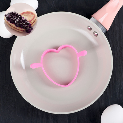 Форма для оладий и яичницы 7 см "Сердце", цвет МИКС